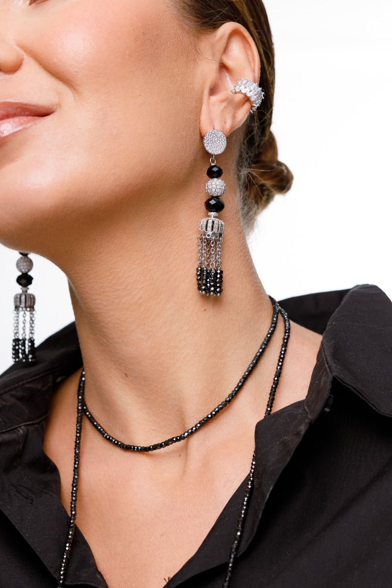 Cluster Earrings with Spinel Cluster Earrings with Spinel