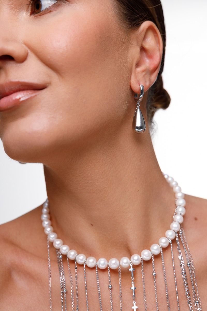 Drop Earrings — Silver-Plated Drop Earrings — Silver-Plated