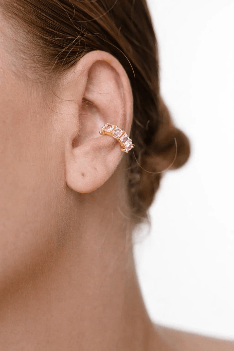 Pink Ear Cuff — Gold-Plated