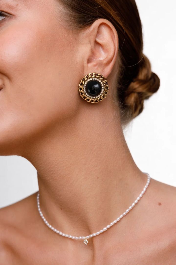 Pendientes «Monroe», negro