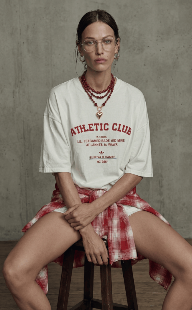 Намисто-сотуар з перлин Майорика темно-червоного кольору, із золотим підвісом у формі серця.